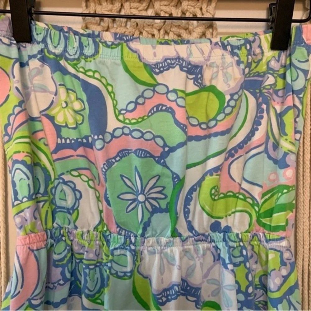 LILLY PULITZER Windsor Strapless‎ Dress Multi Conch Republic 100% Cotton Small - Picture 7 of 13